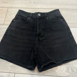 Zara black jean shorts